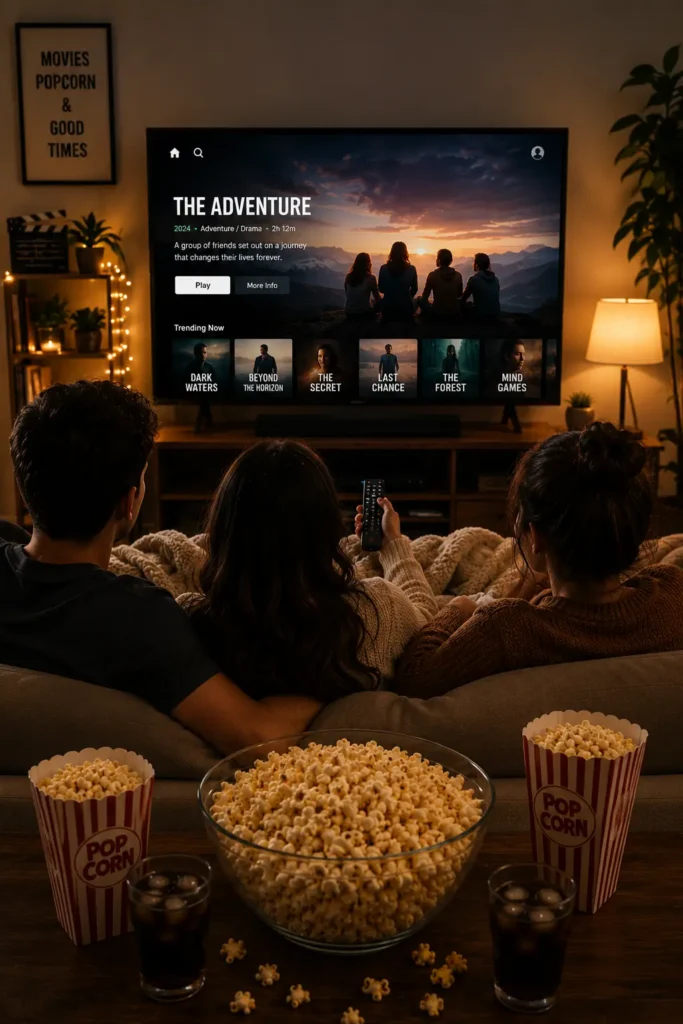 People are watching movies with Pilot IPTV